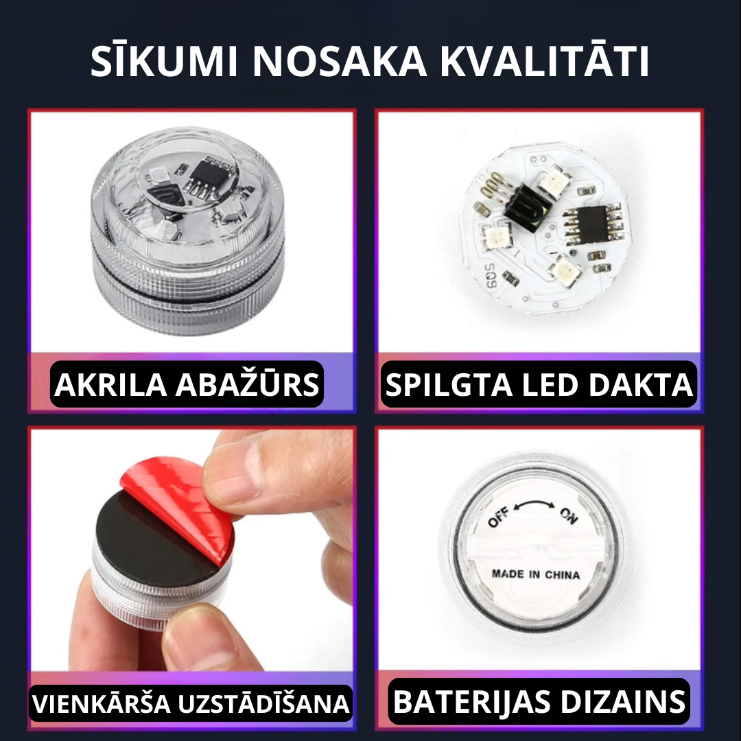 Bezvadu RGB Gaismas Mašīnas Salonam