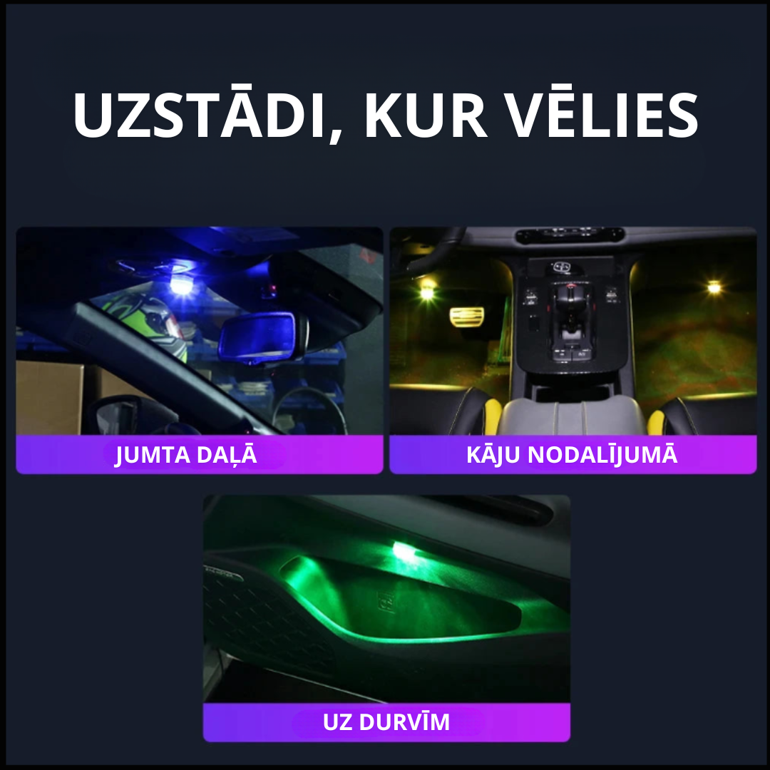 Bezvadu RGB Gaismas Mašīnas Salonam