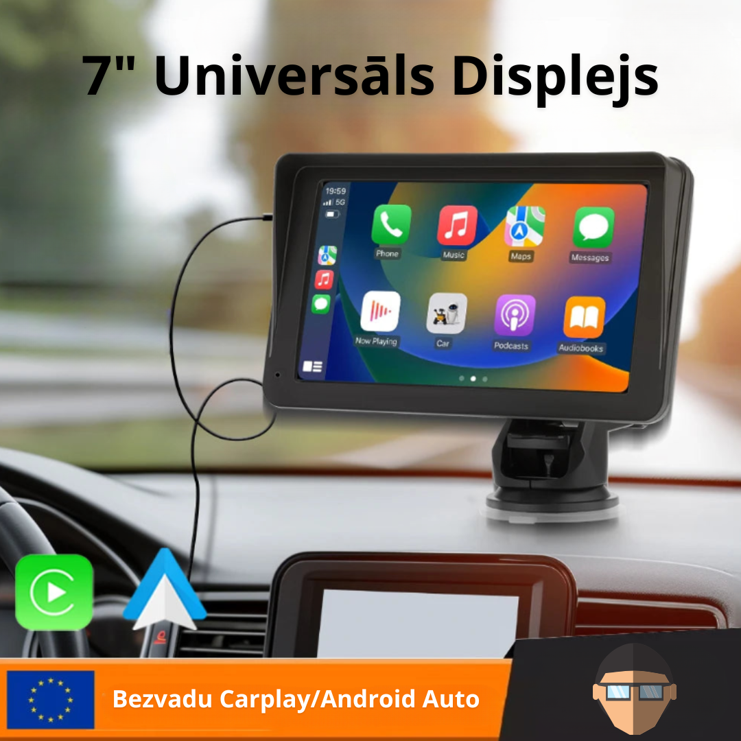 Universāls 7'' Bezvadu Carplay/Android Auto